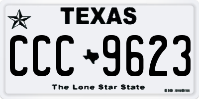 TX license plate CCC9623