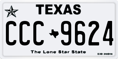 TX license plate CCC9624