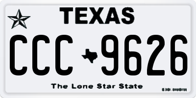 TX license plate CCC9626
