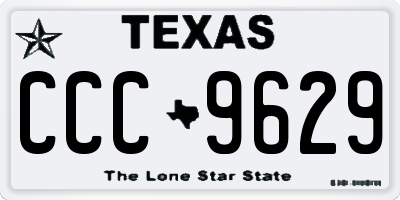 TX license plate CCC9629