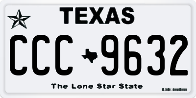 TX license plate CCC9632