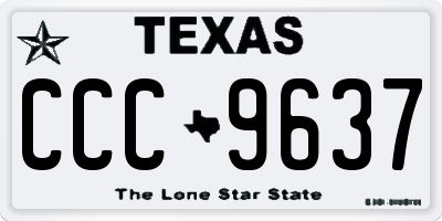 TX license plate CCC9637