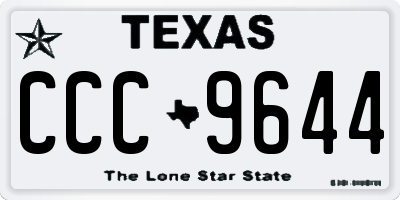 TX license plate CCC9644