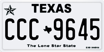 TX license plate CCC9645