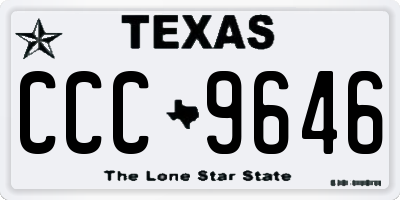TX license plate CCC9646