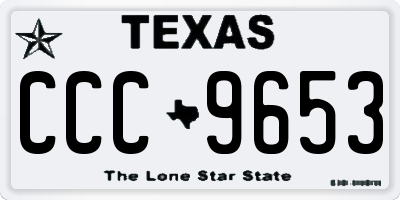 TX license plate CCC9653