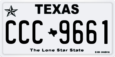 TX license plate CCC9661