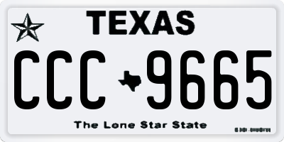 TX license plate CCC9665