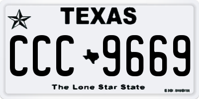 TX license plate CCC9669