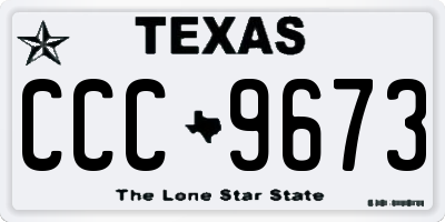 TX license plate CCC9673