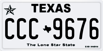 TX license plate CCC9676