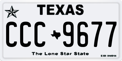 TX license plate CCC9677