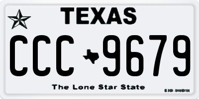 TX license plate CCC9679