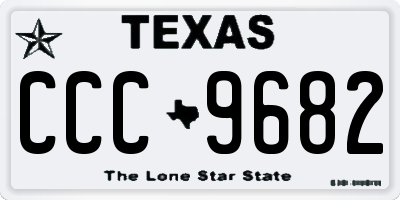 TX license plate CCC9682