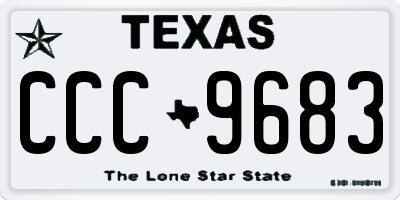 TX license plate CCC9683