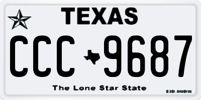 TX license plate CCC9687