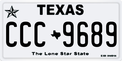 TX license plate CCC9689