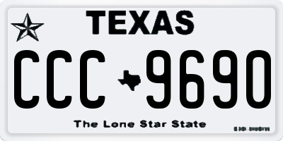 TX license plate CCC9690