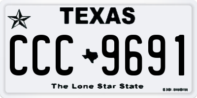 TX license plate CCC9691
