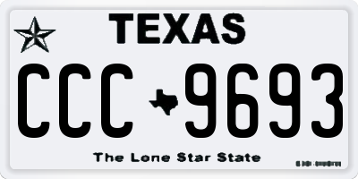 TX license plate CCC9693