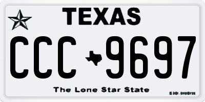 TX license plate CCC9697