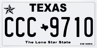 TX license plate CCC9710