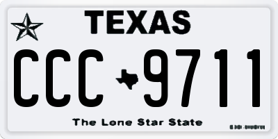 TX license plate CCC9711