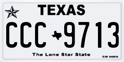 TX license plate CCC9713