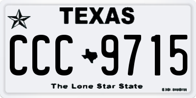 TX license plate CCC9715