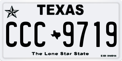 TX license plate CCC9719