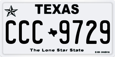 TX license plate CCC9729