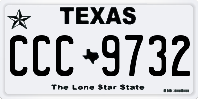 TX license plate CCC9732