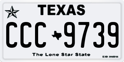 TX license plate CCC9739