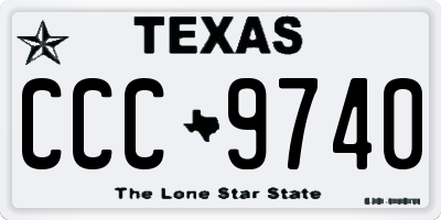 TX license plate CCC9740