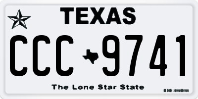 TX license plate CCC9741