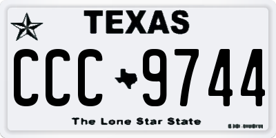 TX license plate CCC9744