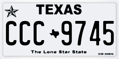 TX license plate CCC9745