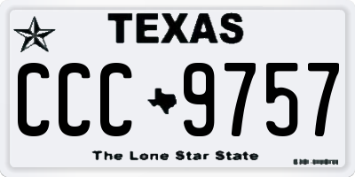 TX license plate CCC9757