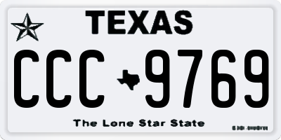 TX license plate CCC9769