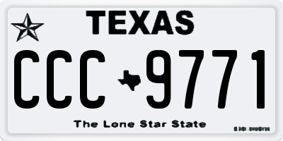 TX license plate CCC9771
