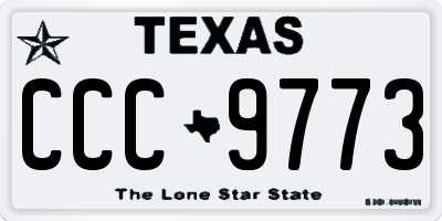 TX license plate CCC9773
