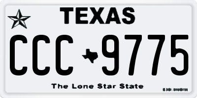 TX license plate CCC9775
