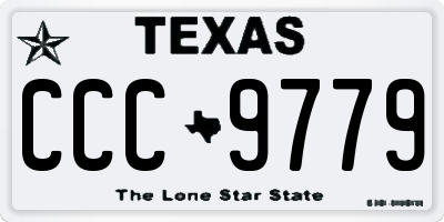 TX license plate CCC9779