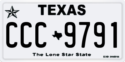 TX license plate CCC9791