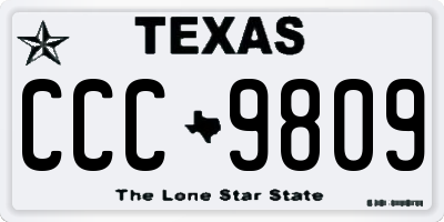 TX license plate CCC9809