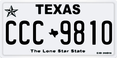 TX license plate CCC9810