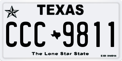 TX license plate CCC9811