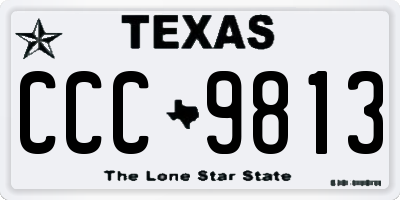 TX license plate CCC9813