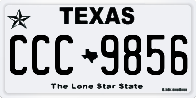 TX license plate CCC9856