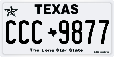 TX license plate CCC9877